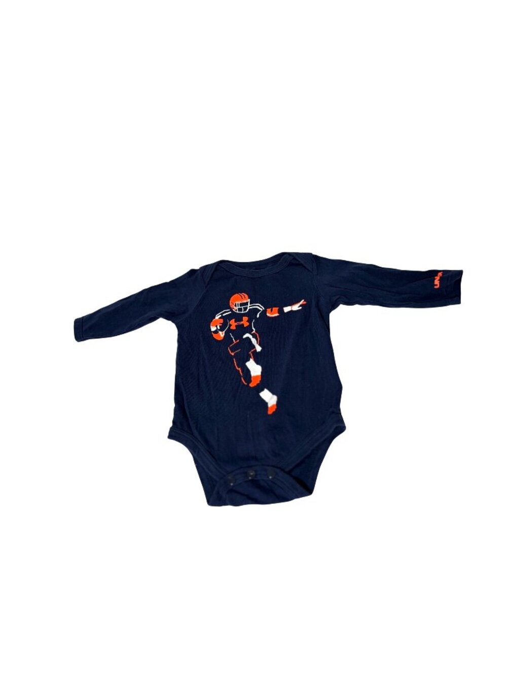 Under armour Boys Infant Baby Size 3 6 Months Navy Blue Long Sleeve 1 piece body